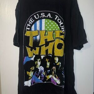 Black The Who USA Tour Graphic T-Shirt